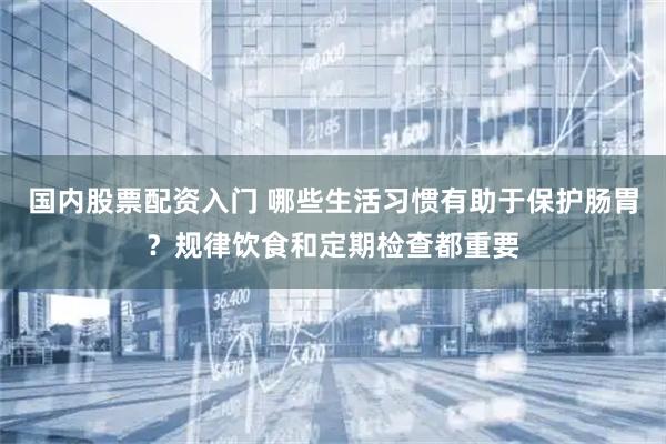 国内股票配资入门 哪些生活习惯有助于保护肠胃？规律饮食和定期检查都重要